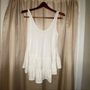White flowy tank top size S
